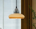 Lustre opaline beige inspiration années 70