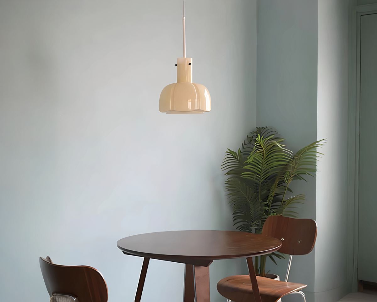 Lustre opaline rétro en verre coloré, cinq teintes, vue 3