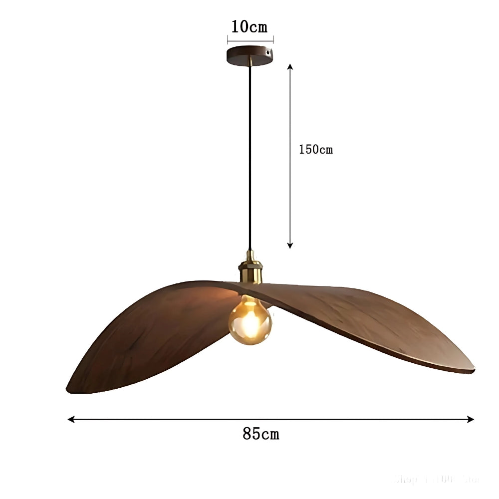 Lustre bohème feuille de bois courbée, vue 6