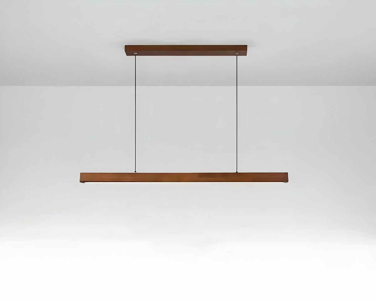 Lustre bohème réglette LED en bois de 120 cm, vue 2