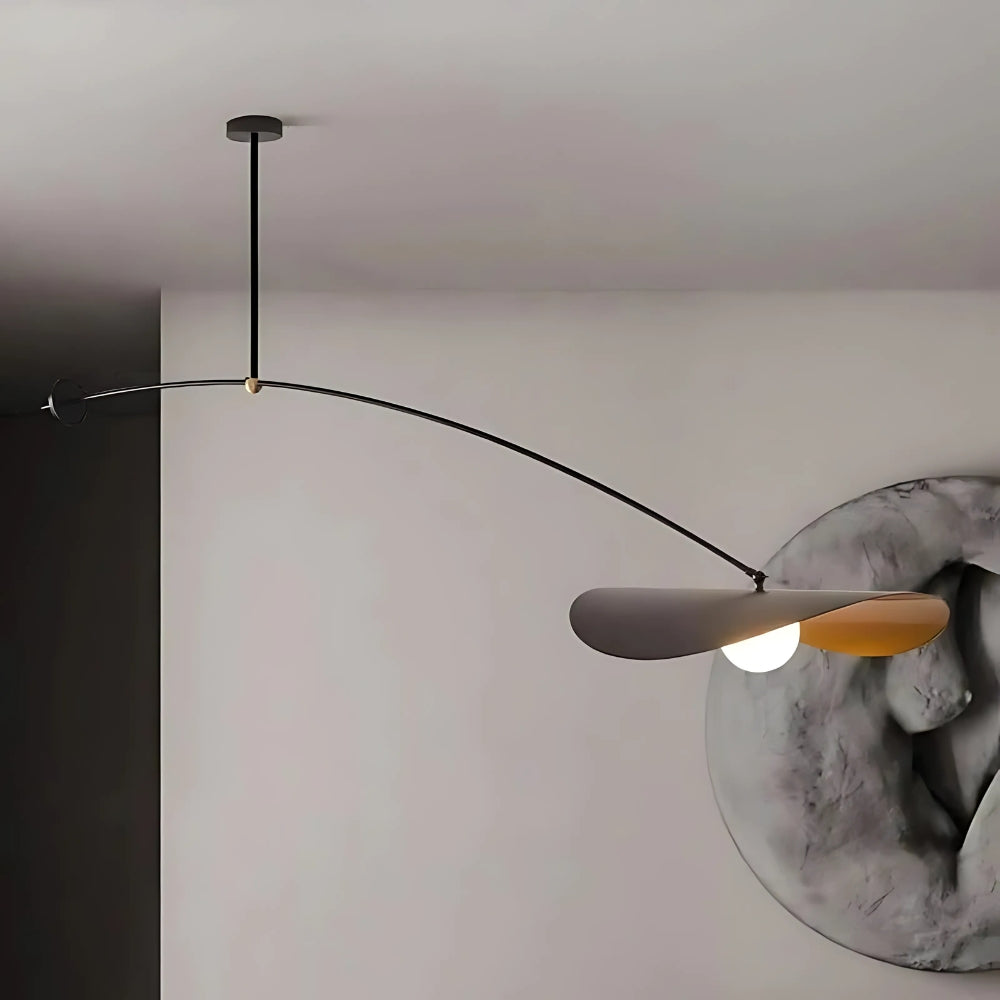 Lustre design à long bras suspendu et abat-jour orientable, vue 7