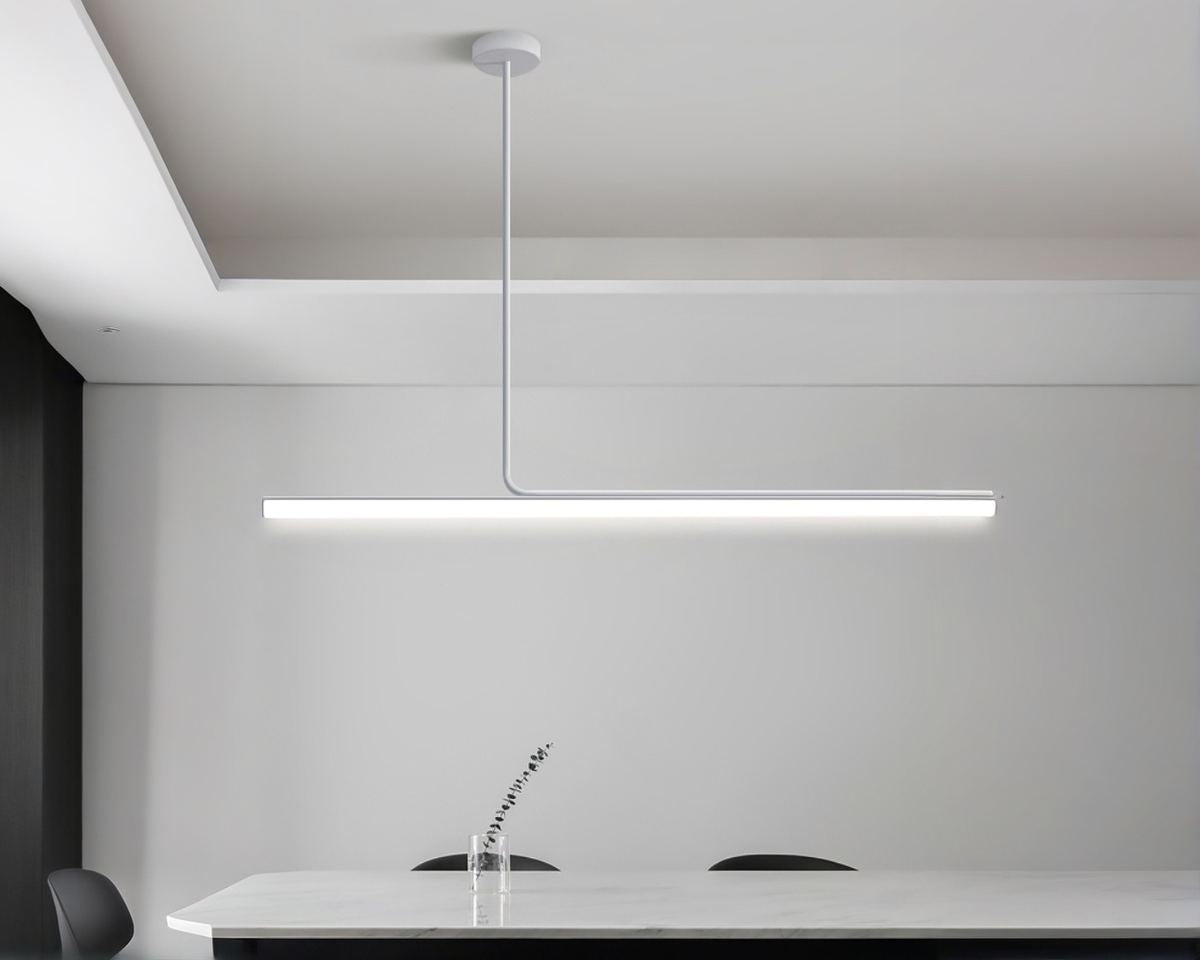 Lustre moderne linéaire fin de 120 cm à LED, vue 4