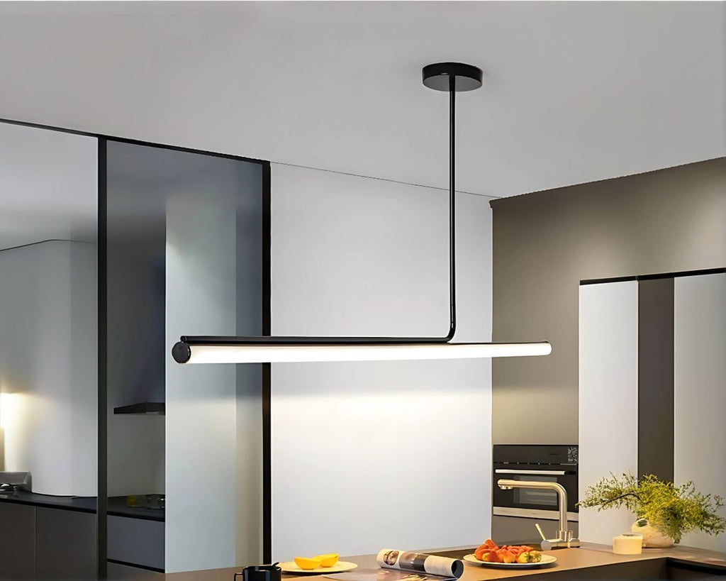 Lustre moderne linéaire fin de 120 cm à LED, vue 6