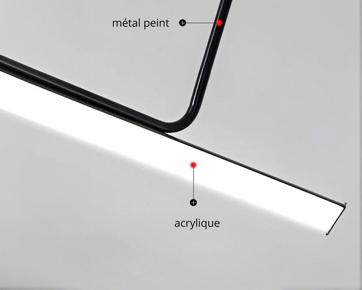 Lustre moderne linéaire fin de 120 cm à LED, vue 7