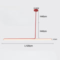 Lustre moderne linéaire fin de 120 cm à LED, vue 8
