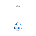 Lustre chambre ballon de football en verre et métal, vue 7