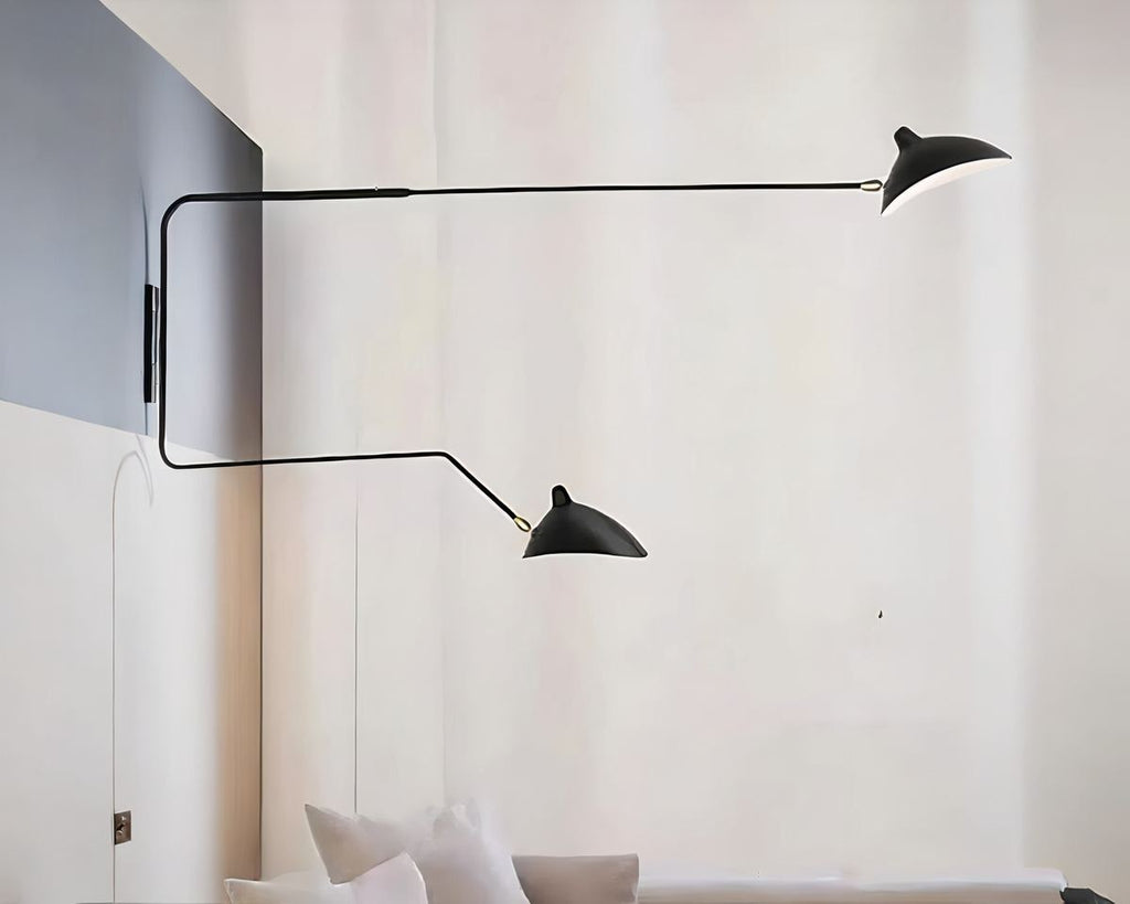 Lustre mural orientable à deux bras