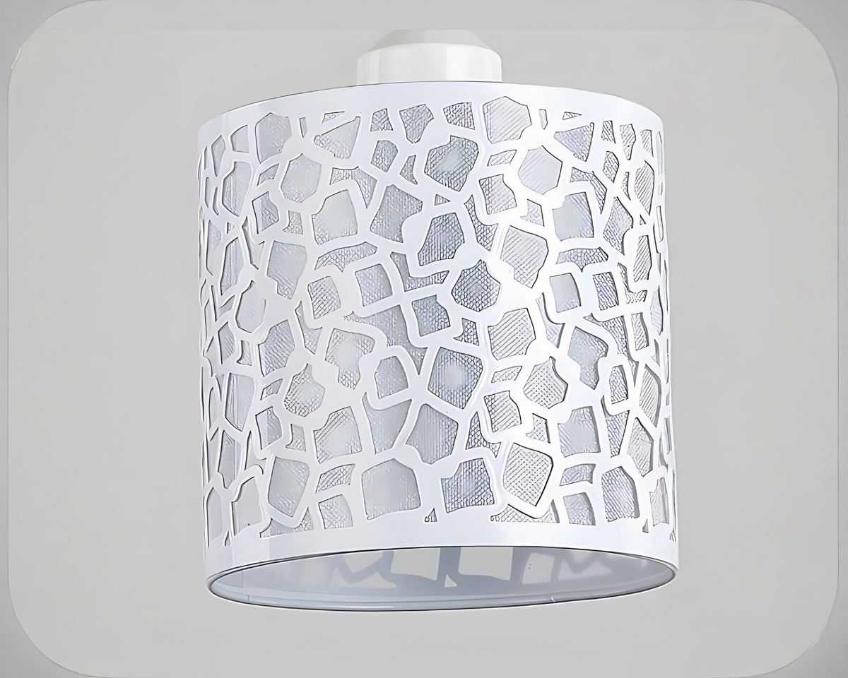 Lustre 3 suspensions ajourées noir ou blanc, vue 4