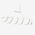 Lustre design spirale LED en boucles suspendues, vue 7