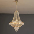 Lustre cristal cascade de chaînes argenté ou doré, vue 5