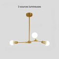Lustre moderne salon spoutnik à tiges rayonnantes, vue 10