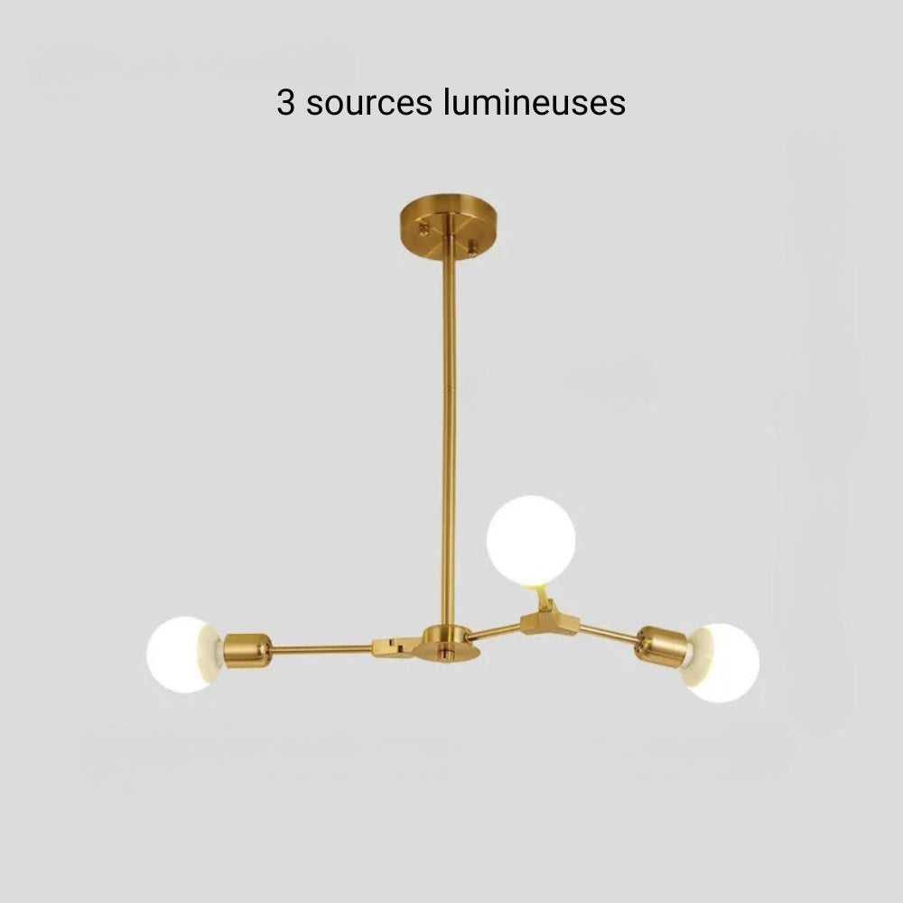 Lustre moderne salon spoutnik à tiges rayonnantes, vue 10
