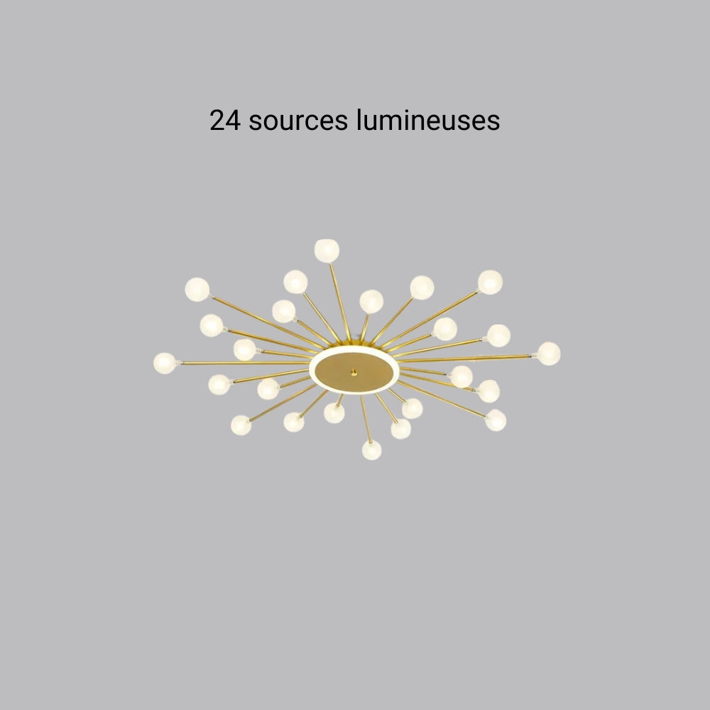 Lustre salle à manger spoutnik plafonnier extra-plat, vue 11