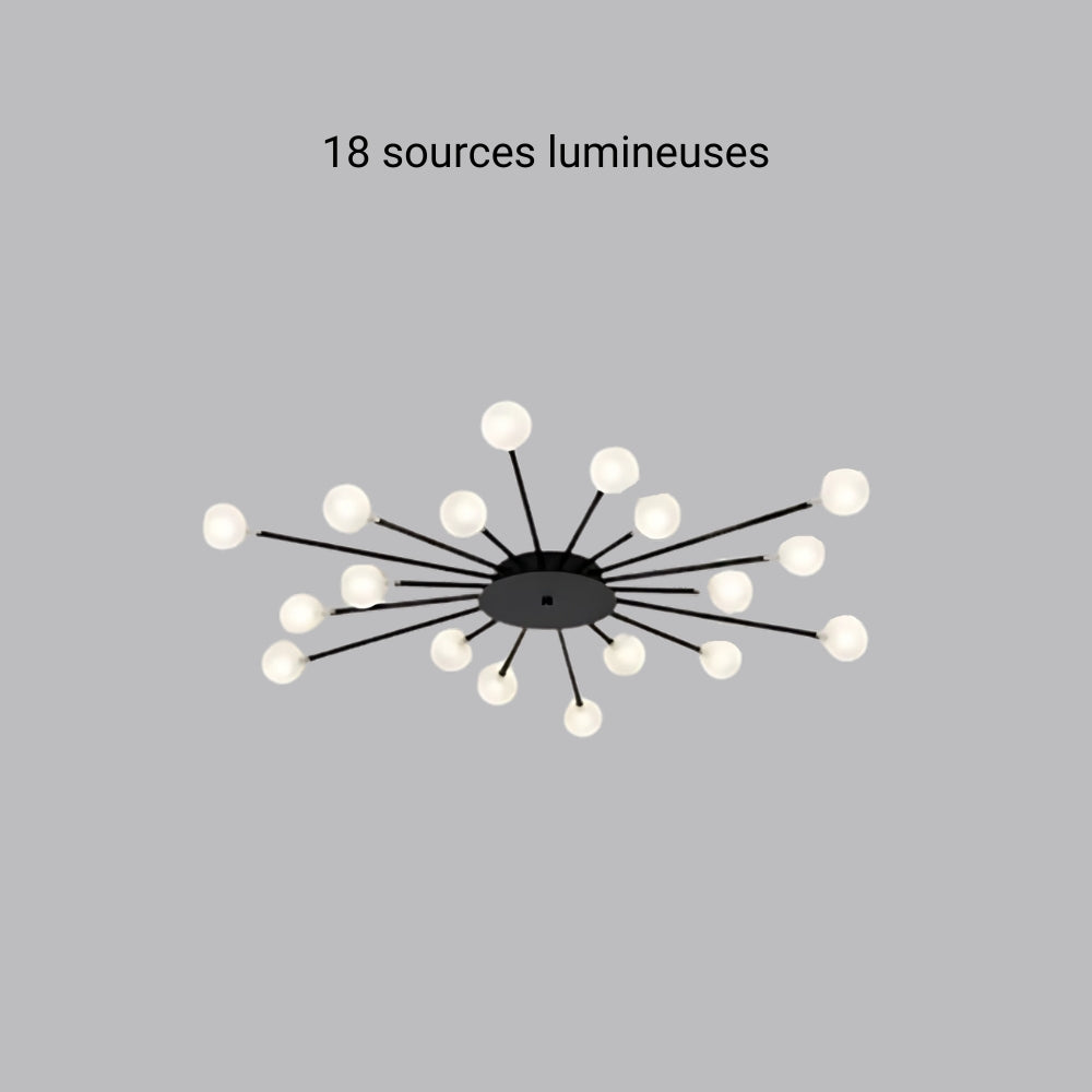 Lustre salle à manger spoutnik plafonnier extra-plat, vue 13