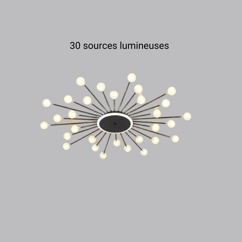 Lustre salle à manger spoutnik plafonnier extra-plat, vue 15