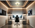 Lustre LED connecté RGB avec haut-parleur