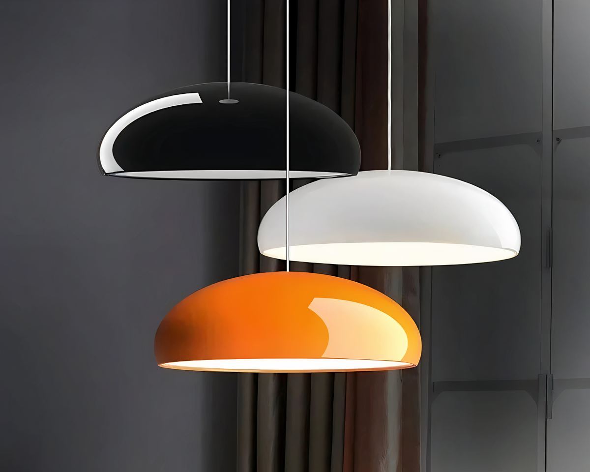 Lustre entrée abat-jour chapeau en métal coloré
