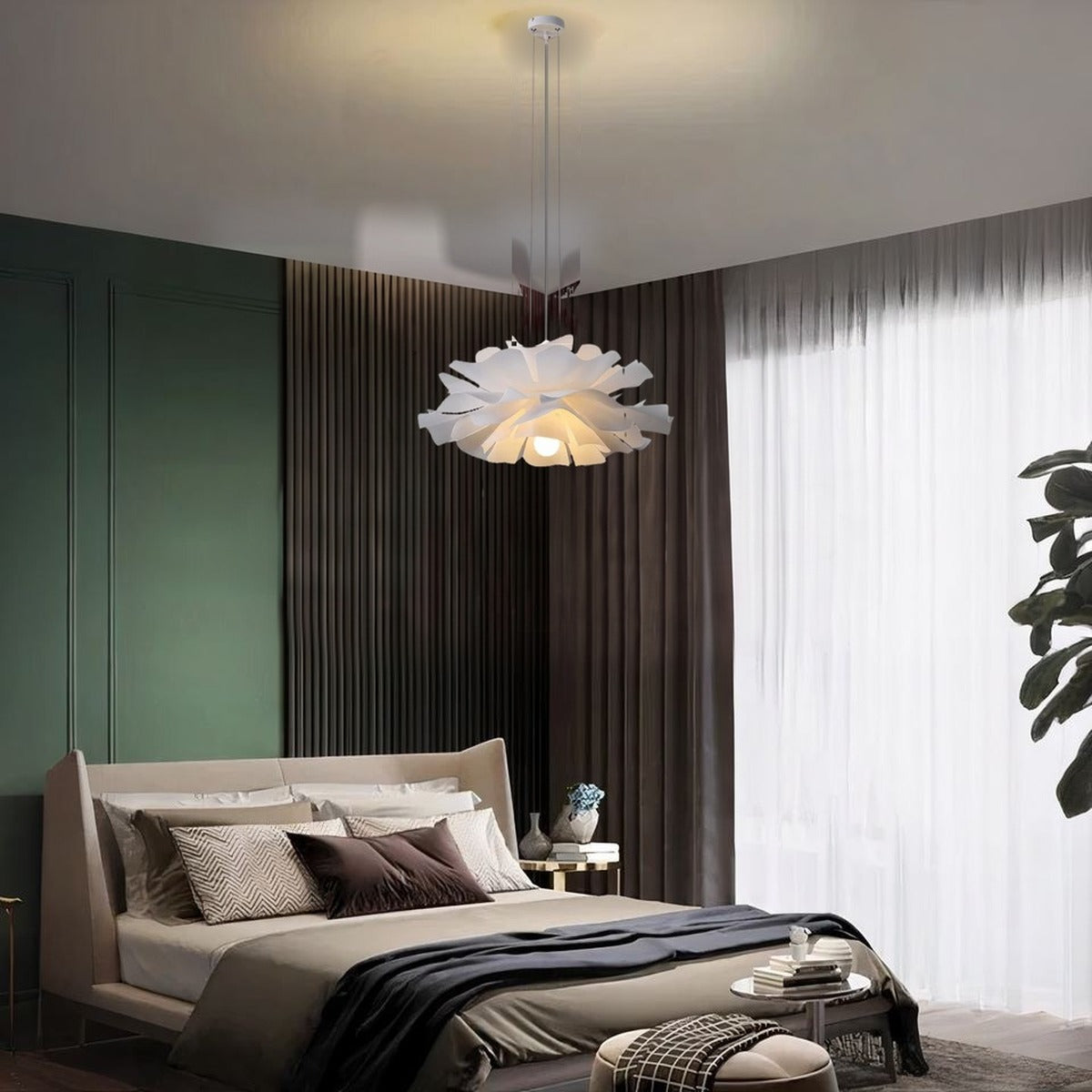 Lustre chambre cocooning à pétales superposés, vue 2