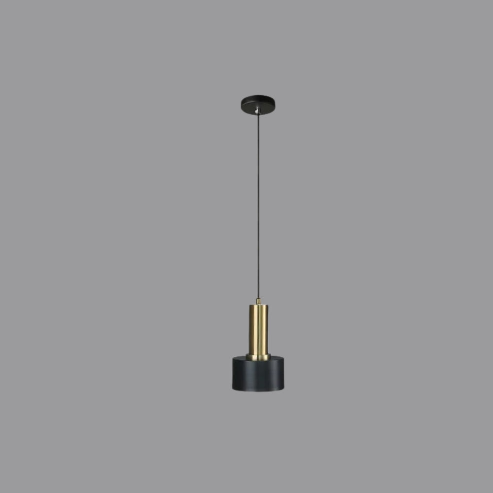 Lustre cuisine petite suspension noire et dorée, vue 9