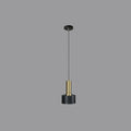 Lustre cuisine petite suspension noire et dorée, vue 9