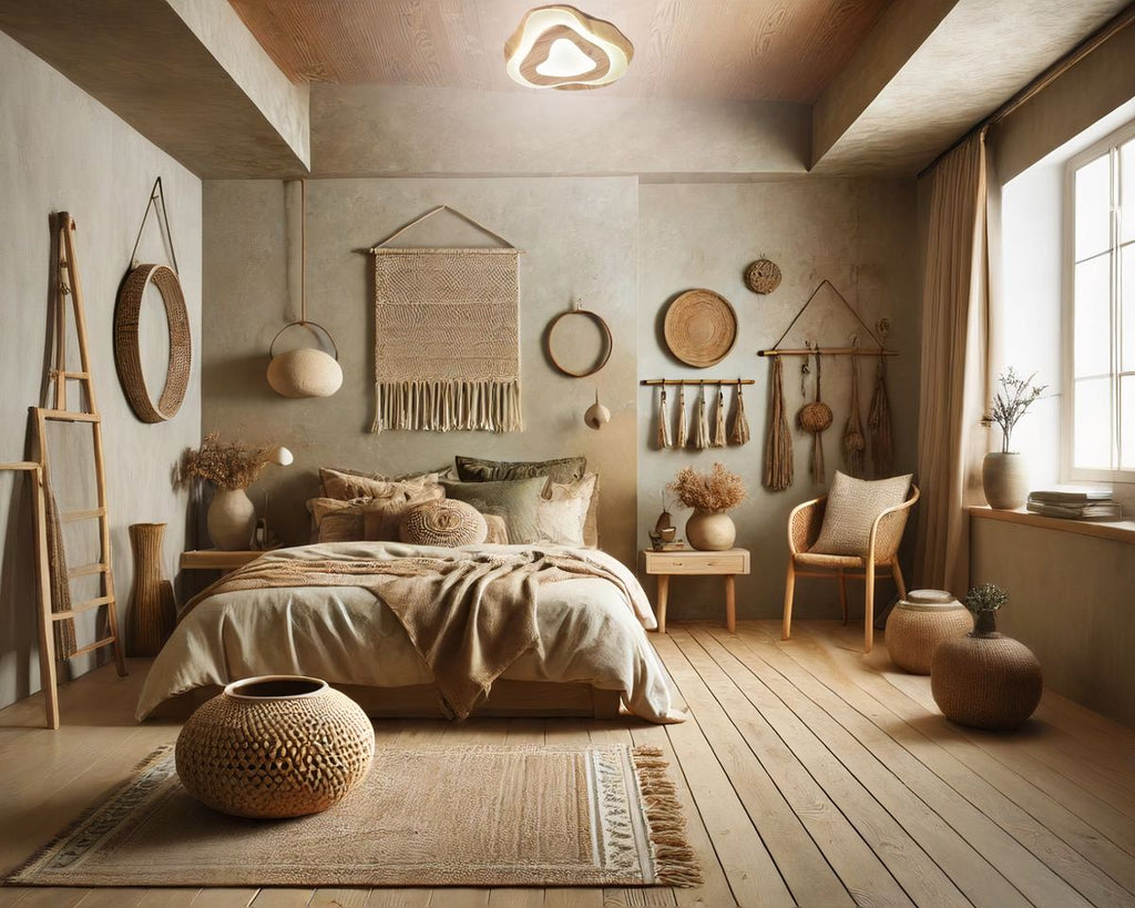 Lustre chambre adulte en bois aux courbes organiques, vue 3