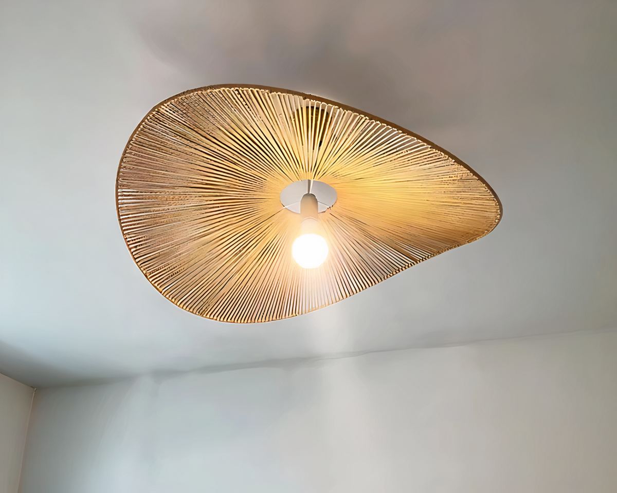 Lustre bohème en chanvre cordé aux fils aériens, vue 7
