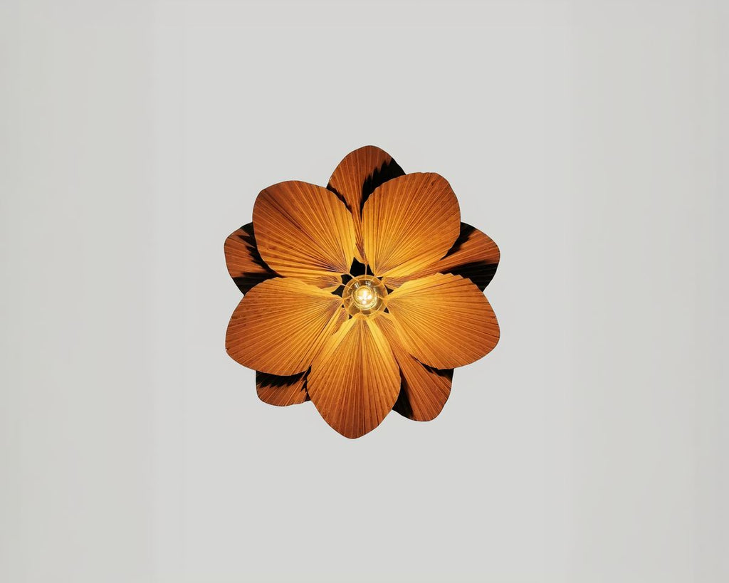 Lustre dressing à pétales de papier marron, vue 5