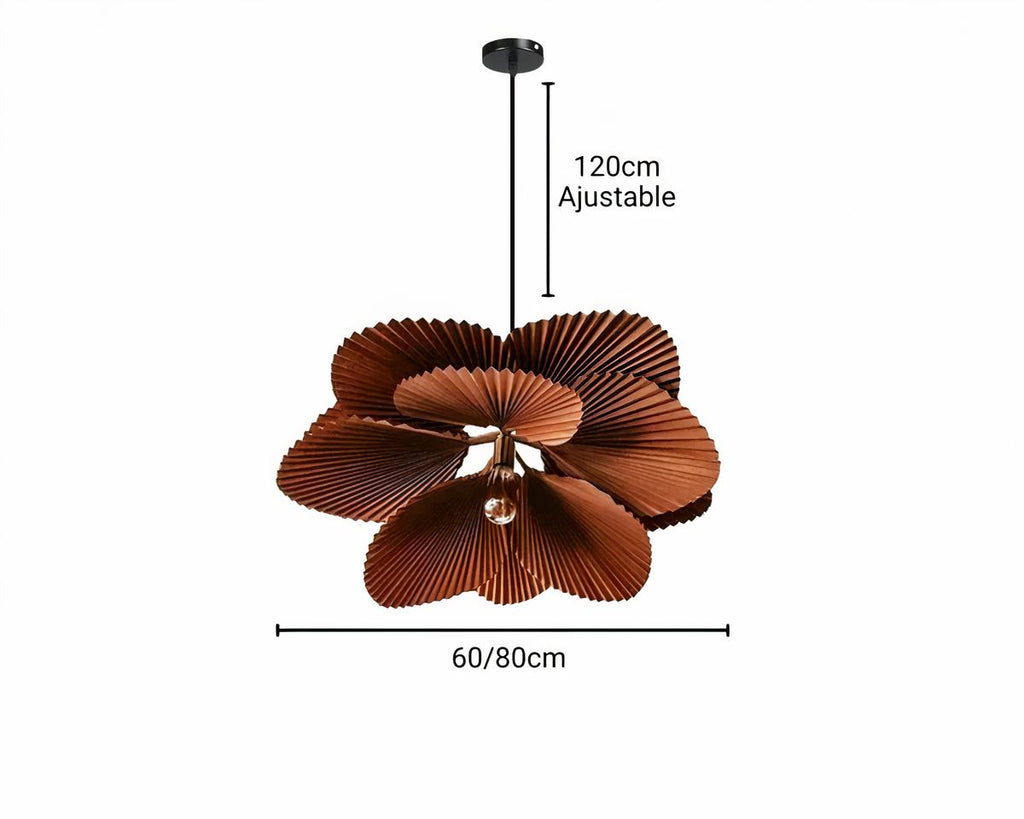 Lustre dressing à pétales de papier marron, vue 7