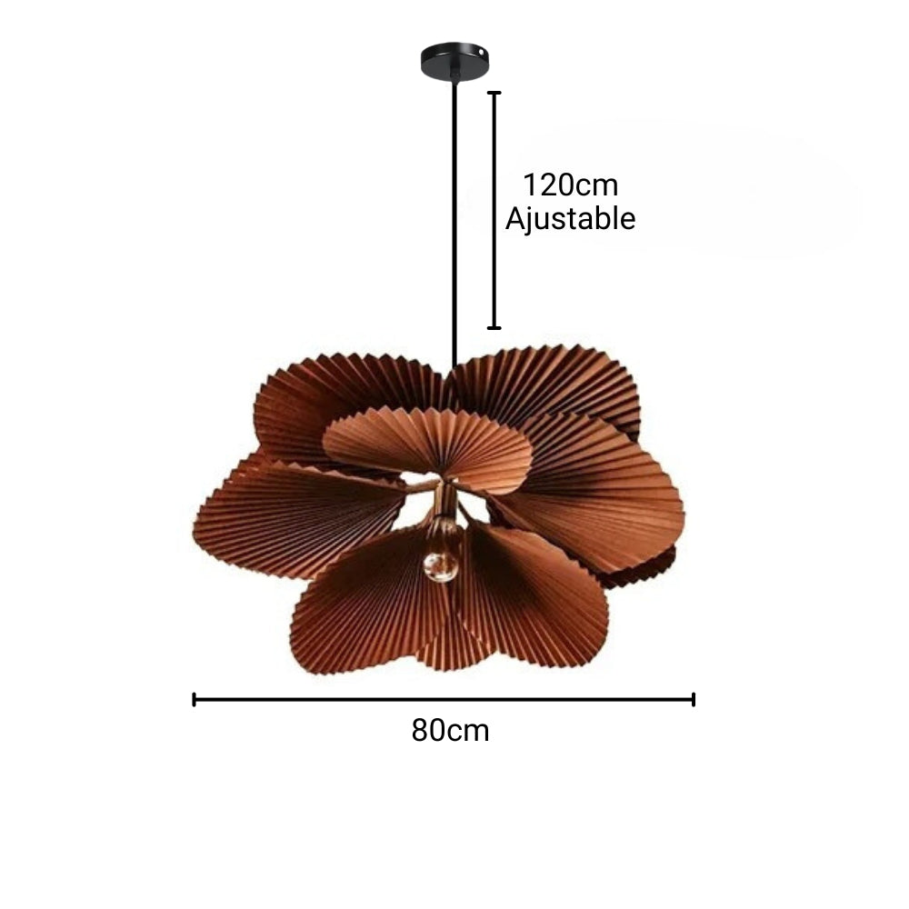 Lustre dressing à pétales de papier marron, vue 9