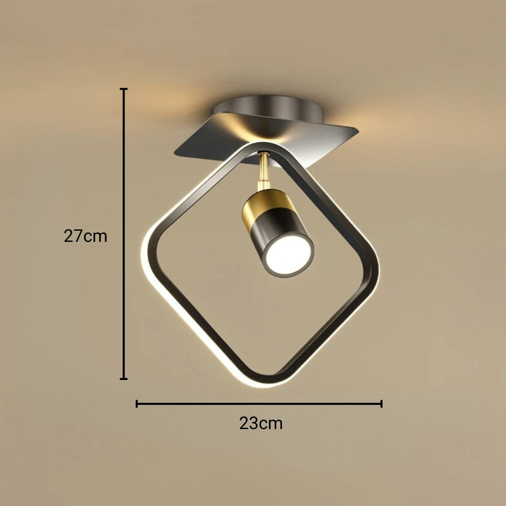 Lustre dressing plafonnier géométrique rond ou carré, vue 9