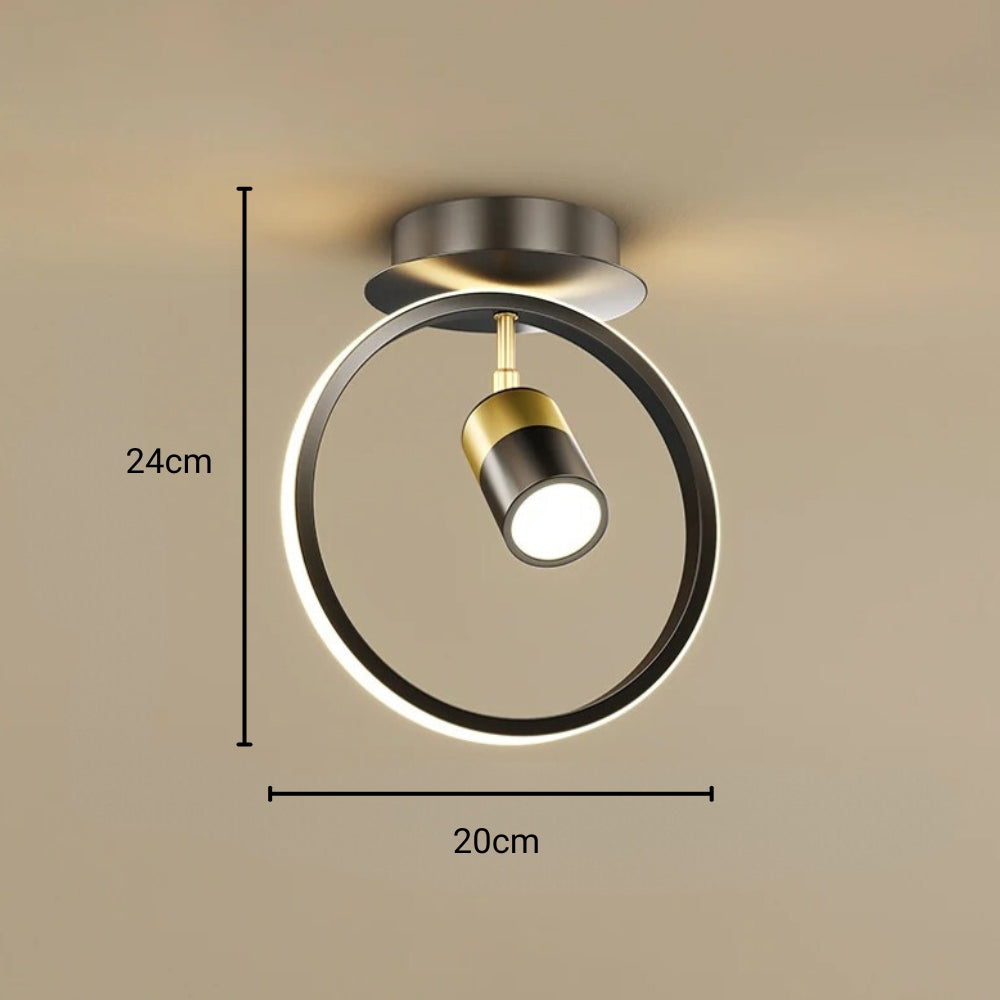 Lustre dressing plafonnier géométrique rond ou carré, vue 10