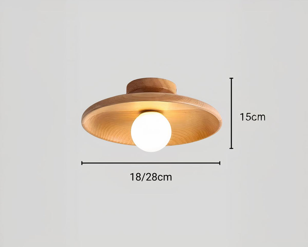 Lustre bohème rond en bois massif pour couloir, vue 5