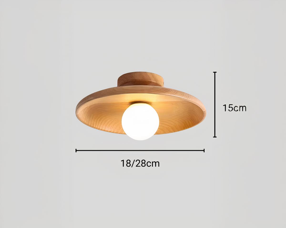 Lustre bohème rond en bois massif pour couloir, vue 5