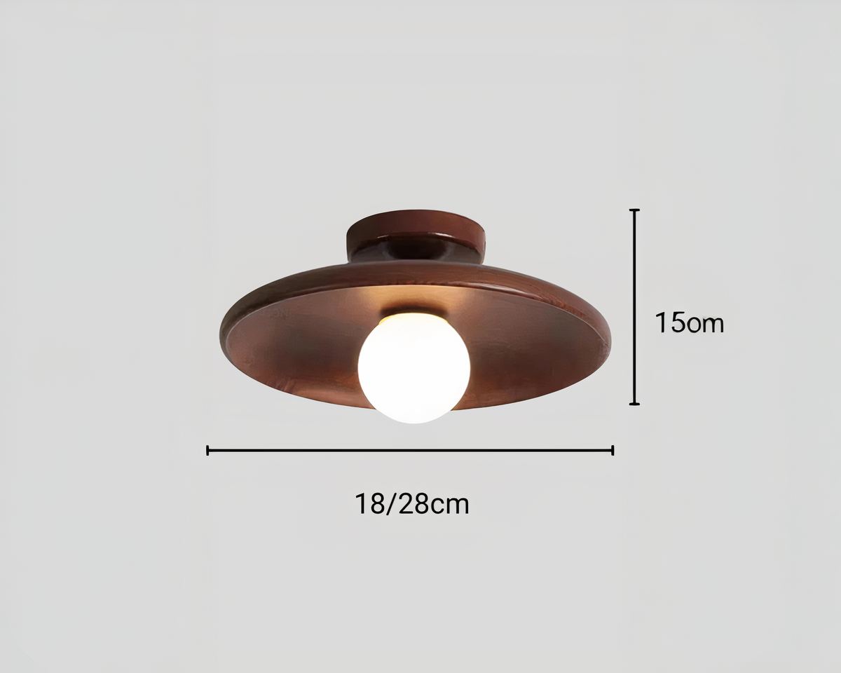 Lustre bohème rond en bois massif pour couloir, vue 6