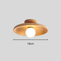 Lustre bohème rond en bois massif pour couloir, vue 7