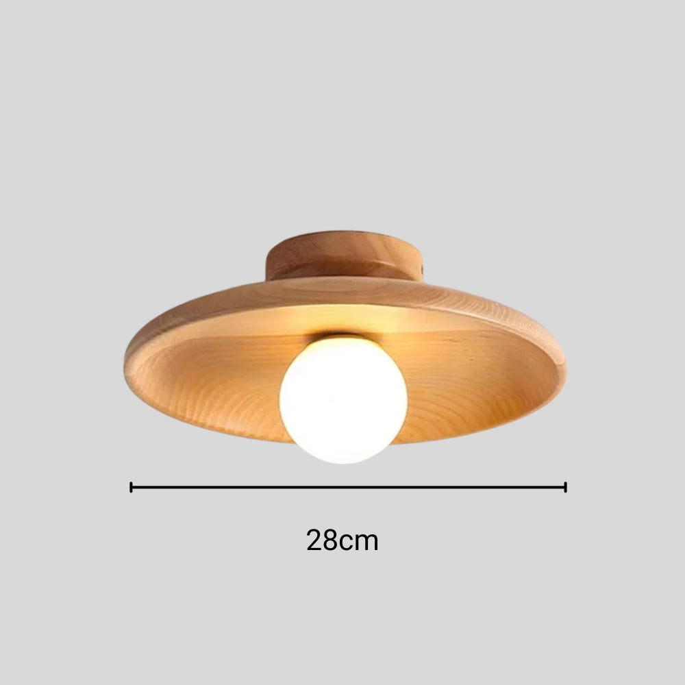 Lustre bohème rond en bois massif pour couloir, vue 8