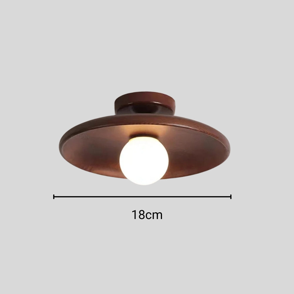 Lustre bohème rond en bois massif pour couloir, vue 9