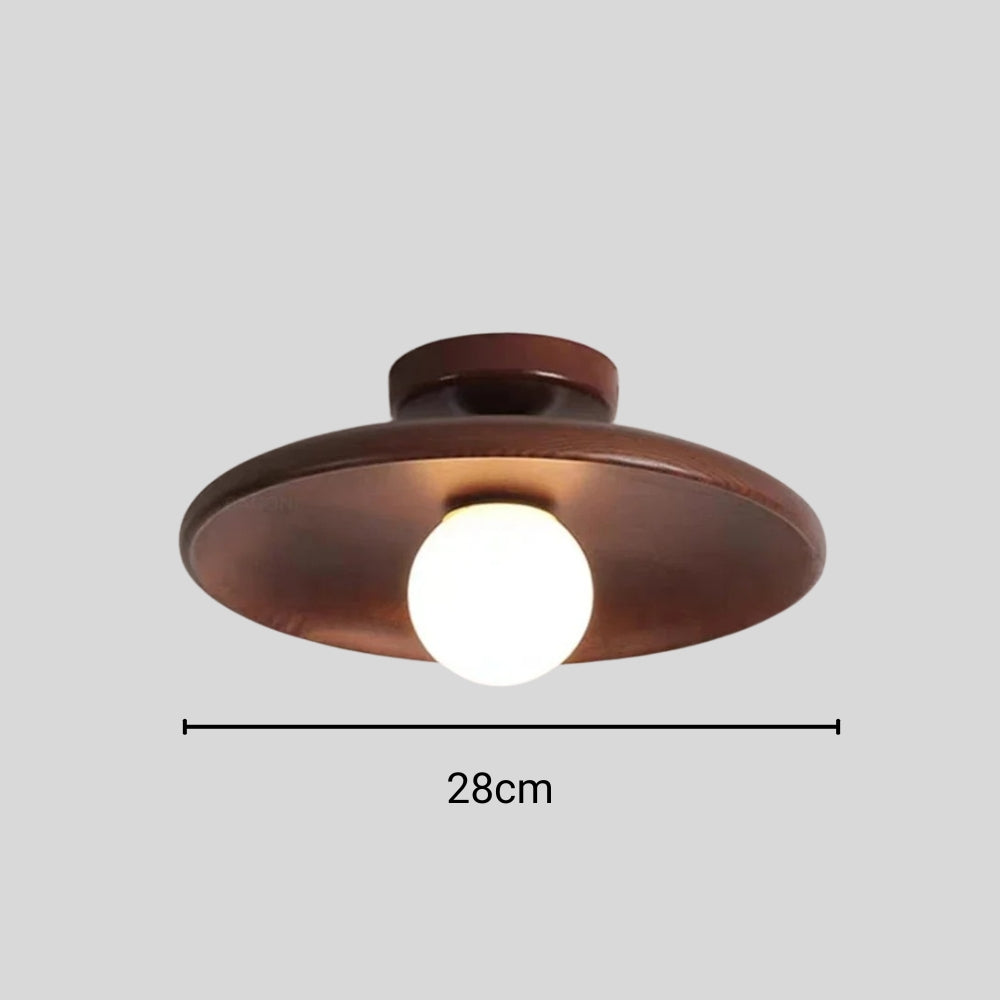 Lustre bohème rond en bois massif pour couloir, vue 10