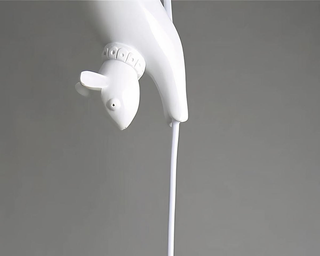 Lustre chambre bébé écureuil suspendu en résine, vue 5
