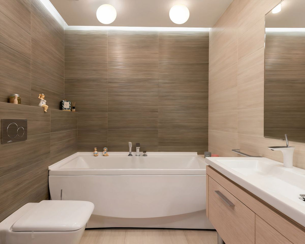 Lustre salle de bain sphère en verre effet cristal, vue 3