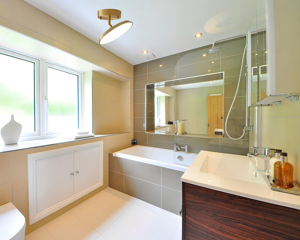 Lustre salle de bain plafonnier rond orientable, vue 2