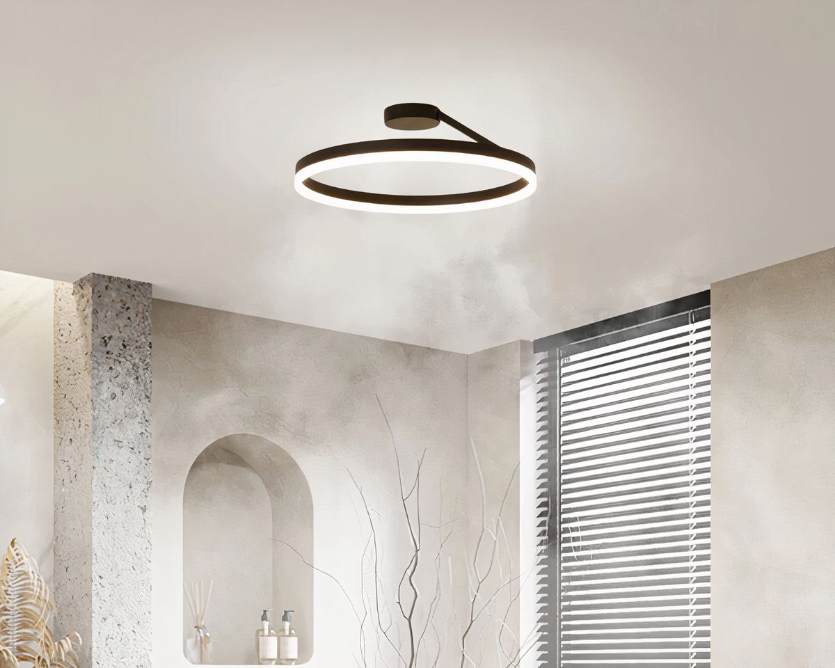 Lustre salle de bain en anneau lumineux LED
