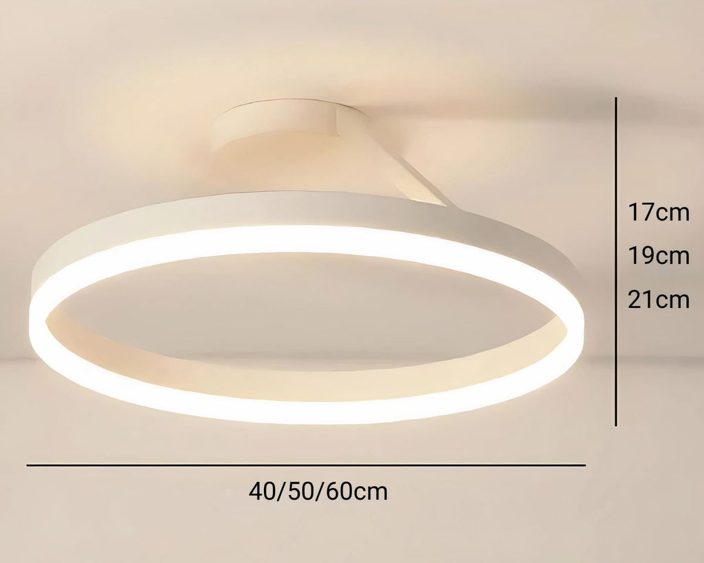 Lustre salle de bain en anneau lumineux LED, vue 5