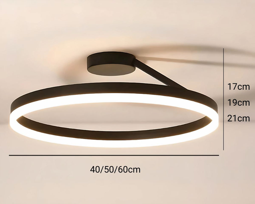 Lustre salle de bain en anneau lumineux LED, vue 6