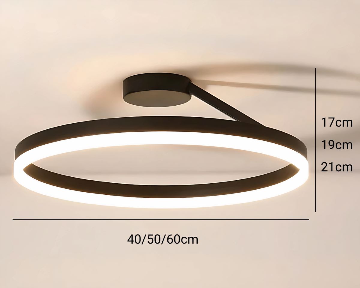 Lustre salle de bain en anneau lumineux LED, vue 6