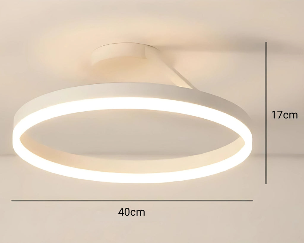 Lustre salle de bain en anneau lumineux LED, vue 9