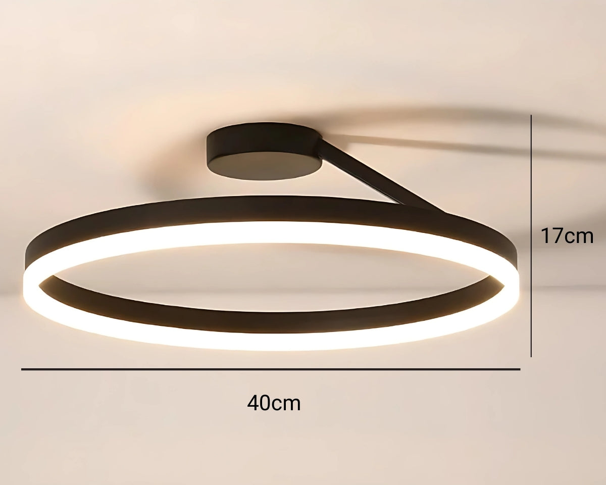 Lustre salle de bain en anneau lumineux LED, vue 12