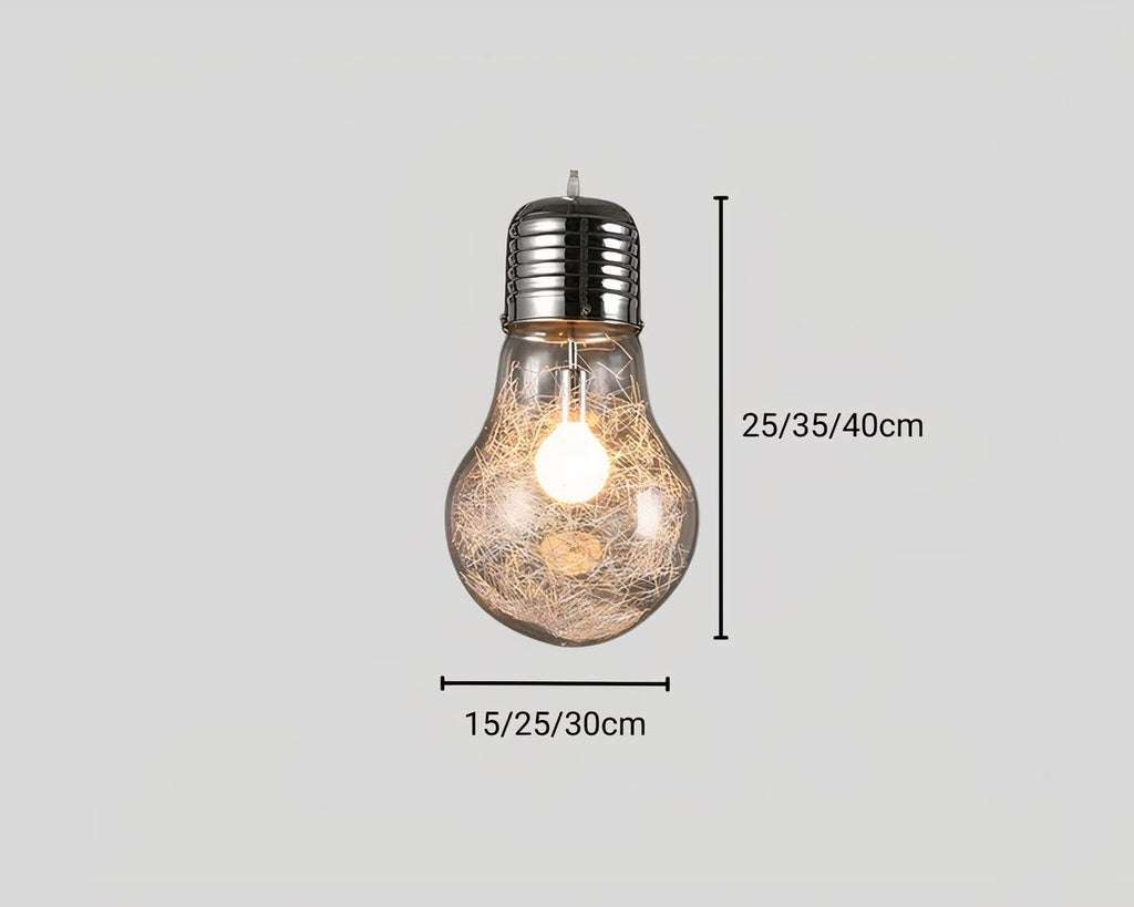 Lustre ampoule géante à reflets dorés ou argentés, vue 9