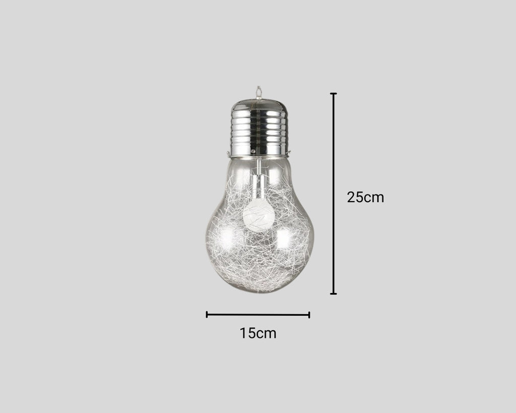 Lustre ampoule géante à reflets dorés ou argentés, vue 10