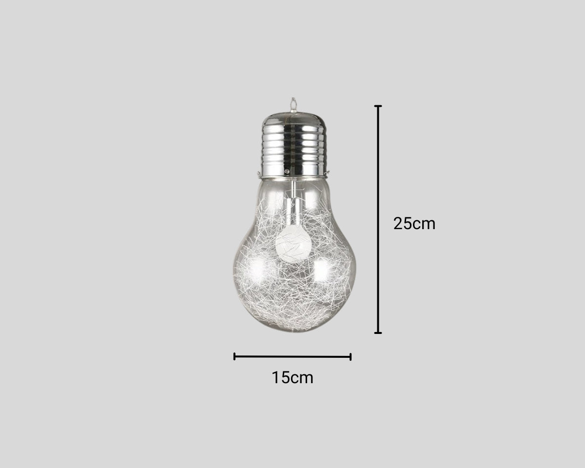 Lustre ampoule géante à reflets dorés ou argentés, vue 10